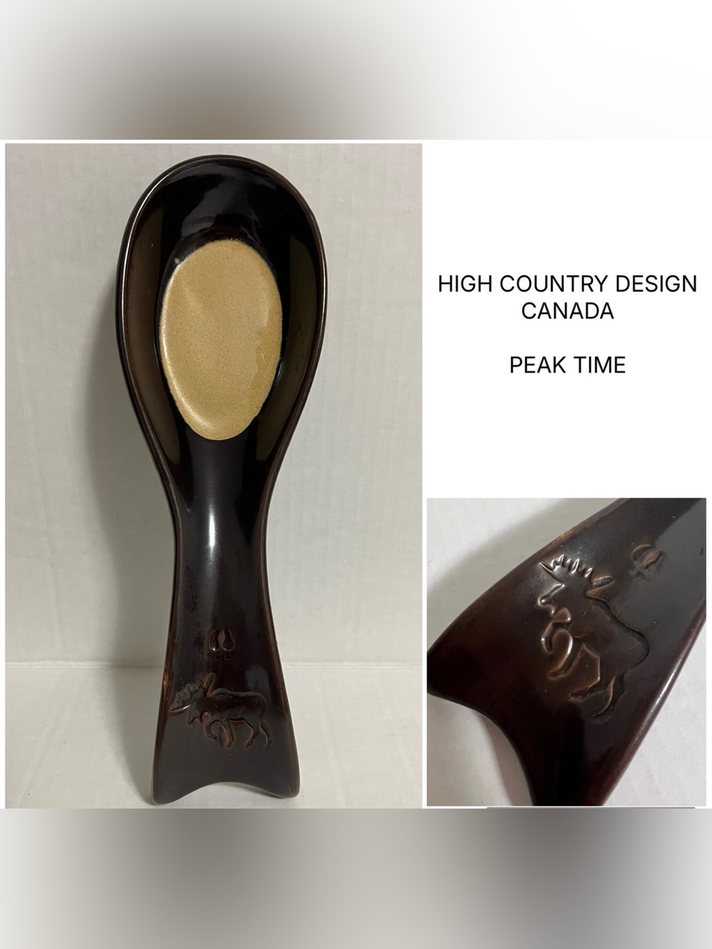 HIGH COUNTRY DESIGN CANADA / PEAK TIME - PRELOVED - MOOSE SPOON REST